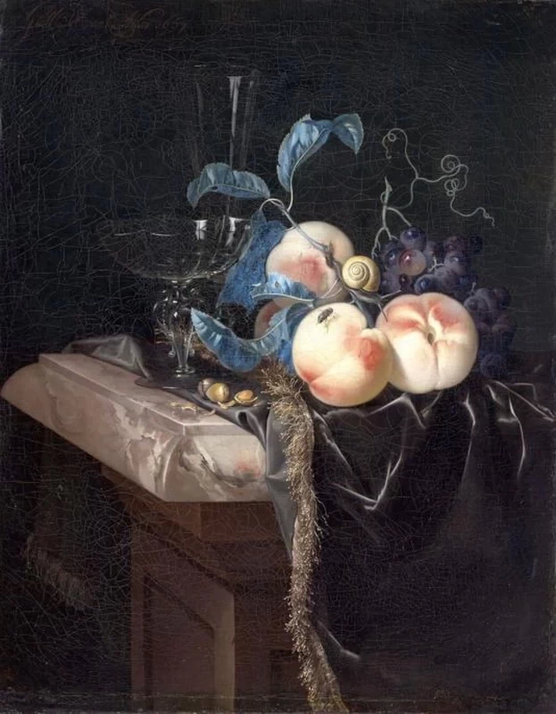 Natura morta con frutta e lumaca - Szépművészeti Múzeum, Budapest